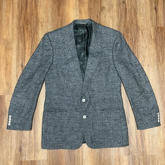 Christian Dior Men’s Tweed Blazer light blue, cream, black Tailored Vintage - Picture 16 of 16